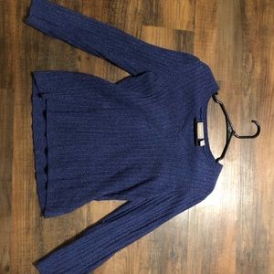 Blue fuzzy pullover